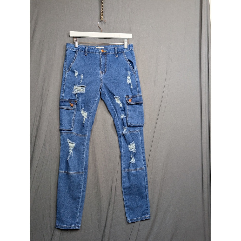 Blue Turtle Tobi Skinny Jeans Stretch  Distressed Womens Blue Size 7